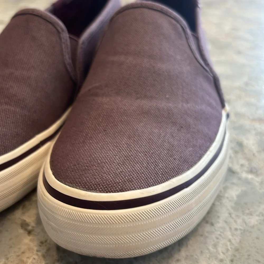 Women’s Keds Double Decker Shimmer Chambray Burgundy sneeker size 8 - Picture 6 of 8